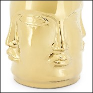 Stool multifaces in ceramic and gilded finish 162-Multifaces Gilded