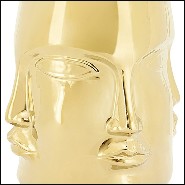 Stool multifaces in ceramic and gilded finish 162-Multifaces Gilded