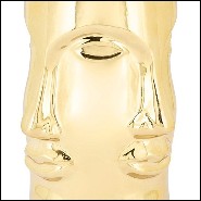 Vase multifaces réalisé en céramique dans une finition dorée 162-Multifaces Gilded