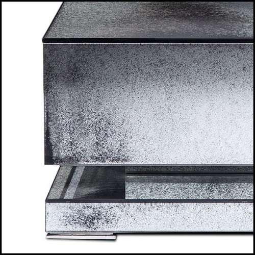 Coffee table in mirrored glass antique finish 182-Oldies Glass