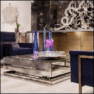 Coffee table in mirrored glass antique finish 182-Oldies Glass