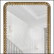 Mirror in rectangular shape with polished brass frame 164-Spheres Rectangular