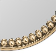 Miroir de forme ronde avec cadre en laiton poli Spheres Round