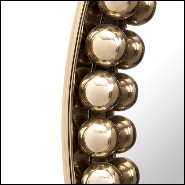 Miroir de forme ronde avec cadre en laiton poli Spheres Round