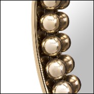 Miroir de forme ronde avec cadre en laiton poli Spheres Round