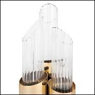 Table Lamp in gold-plated polished brass and with crystal glass 164-Vitta