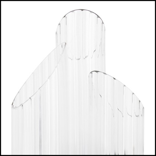 Lampe de table en laiton poli plaqué or et avec verre cristal 164-Vitta