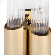 Table Lamp in gold-plated polished brass and with crystal glass 164-Vitta