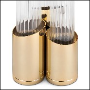 Table Lamp in gold-plated polished brass and with crystal glass 164-Vitta