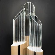 Table Lamp in gold-plated polished brass and with crystal glass 164-Vitta