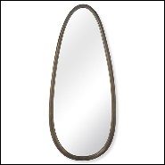 Miroir en acajou massif finition bronze 119-Tolens