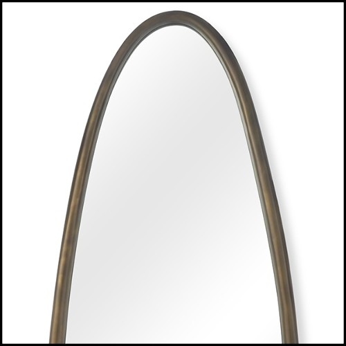 Miroir en acajou massif finition bronze 119-Tolens