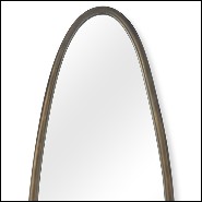 Miroir en acajou massif finition bronze 119-Tolens
