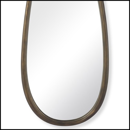 Mirror in solid mahogany with bronze finish 119-Tolens