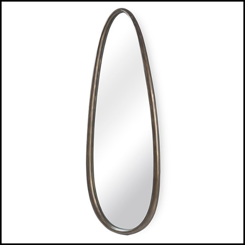 Mirror in solid mahogany with bronze finish 119-Tolens
