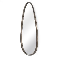 Miroir en acajou massif finition bronze 119-Tolens