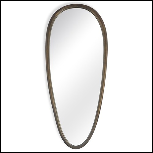 Mirror in solid mahogany with bronze finish 119-Tolens