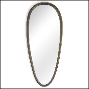 Mirror in solid mahogany with bronze finish 119-Tolens