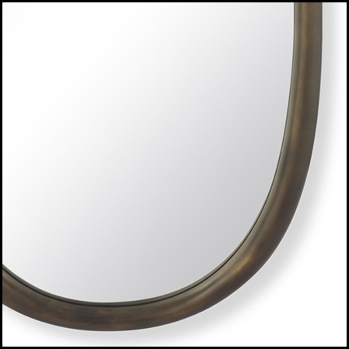 Mirror in solid mahogany with bronze finish 119-Tolens