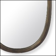 Miroir en acajou massif finition bronze 119-Tolens