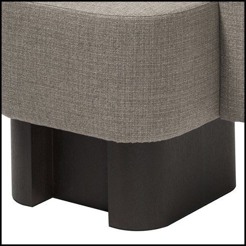 Armchair in solid walnut covered with cashmere and wool fabric 189-Bergam