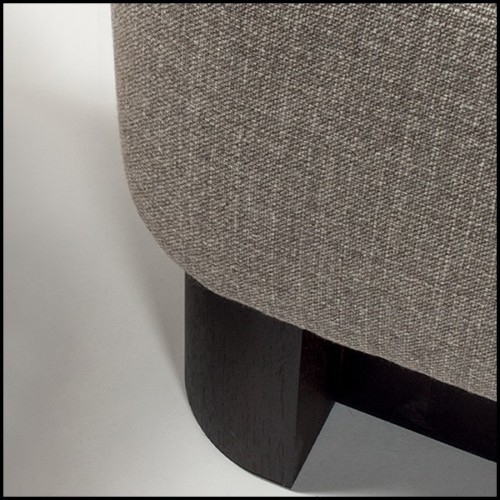 Armchair in solid walnut covered with cashmere and wool fabric 189-Bergam