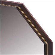 Mirror in ash wood and brushed brass finish frame 163-Hocto Ash