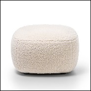 Tabouret rembourré et couvert avec tissu polaire amovible 30-Lamb