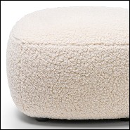 Tabouret rembourré et couvert avec tissu polaire amovible 30-Lamb