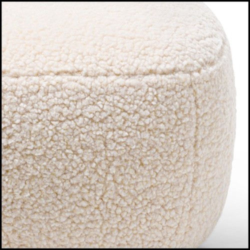 Tabouret rembourré et couvert avec tissu polaire amovible 30-Lamb