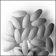 Wall lamp multileaves with steel structure and silver plated finish 107-Multileaves Silver