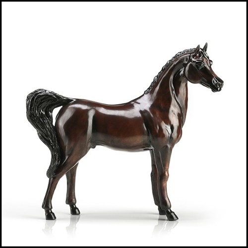 Sculpture cheval pur-sang en porcelaine peinte à la main 196-Pure Race Horse