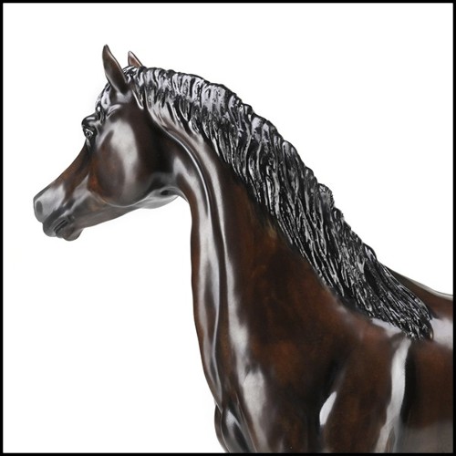 Sculpture cheval pur-sang en porcelaine peinte à la main 196-Pure Race Horse