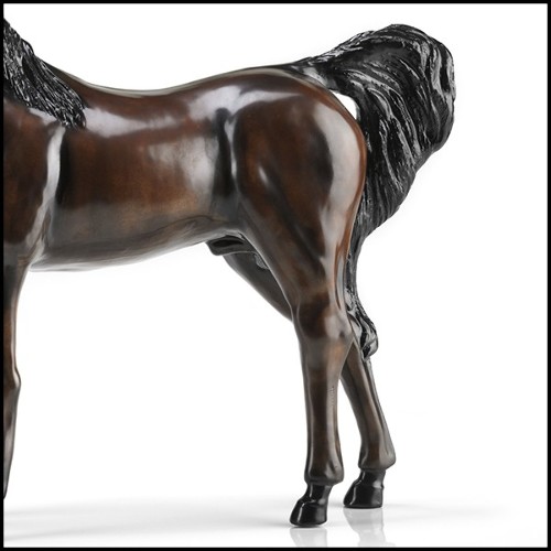 Sculpture cheval pur-sang en porcelaine peinte à la main 196-Pure Race Horse