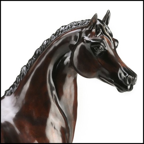 Sculpture pure bred horse in hand painted porcelain 196-Pure Bred Horse