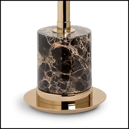 Table lamp in polished brass finish with marble crystal glass 164-Fall