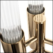 Table lamp in polished brass finish with marble crystal glass 164-Fall