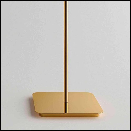 Floor lamp in polished gold finish and Pyrex glass cubes 194-Glass Cubes