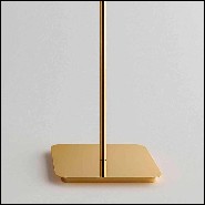 Floor lamp in polished gold finish and Pyrex glass cubes 194-Glass Cubes