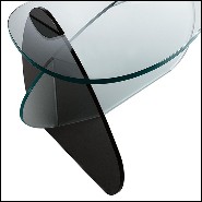 Table basse en verre dépoli et verre fumé 194-Glass Pebbles