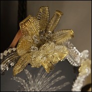 Mirror withy central mirror glass and frame in colored glass 182-Ravenne