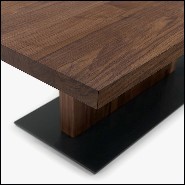 Dining table in solid walnut woodon iron base 154-Stage Walnut