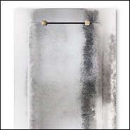 Mirror with metal and clear glass with antique brass finish 182-Thunder