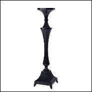 Candleholder in solid mahogany in black satinated finish 119-Bat