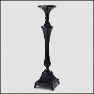 Candleholder in solid mahogany in black satinated finish 119-Bat