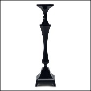 Candleholder in solid mahogany in black satinated finish 119-Bat