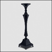 Candleholder in solid mahogany in black satinated finish 119-Bat