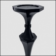Candleholder in solid mahogany in black satinated finish 119-Bat