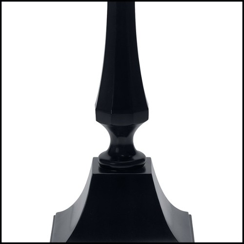Candleholder in solid mahogany in black satinated finish 119-Bat
