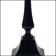 Candleholder in solid mahogany in black satinated finish 119-Bat